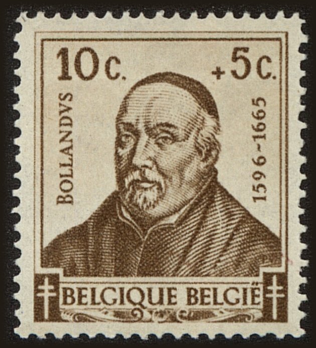 Front view of Belgium B319 collectors stamp