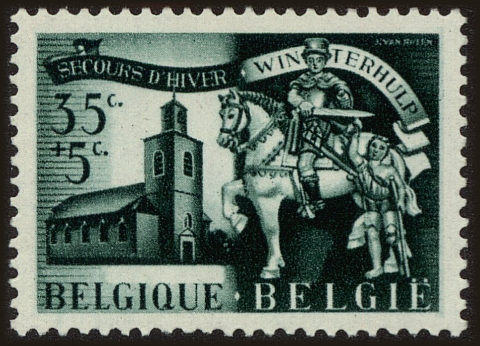Front view of Belgium B361 collectors stamp