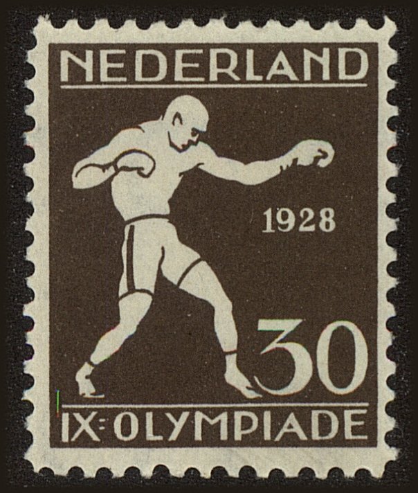 Front view of Netherlands B22 collectors stamp