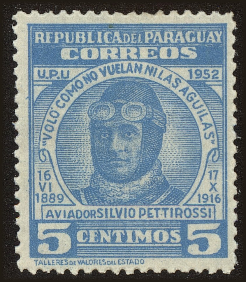 Front view of Paraguay 474 collectors stamp