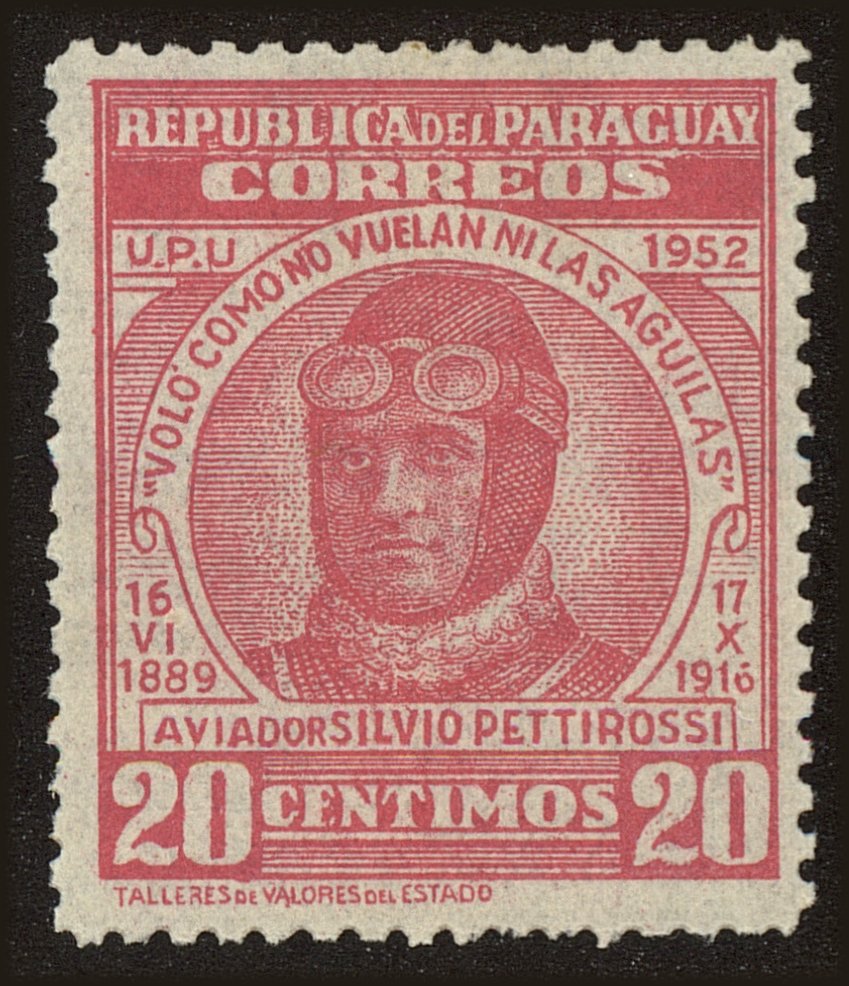 Front view of Paraguay 475 collectors stamp