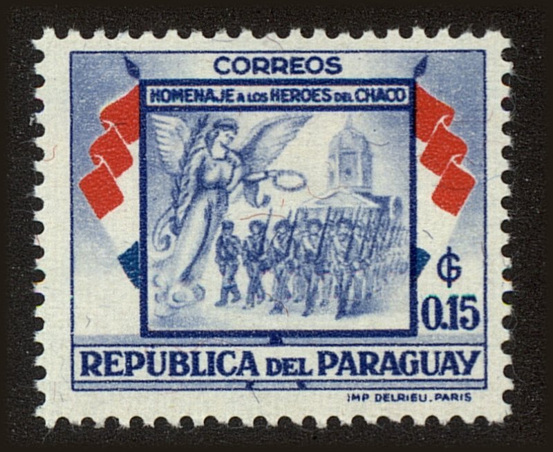 Front view of Paraguay 510 collectors stamp