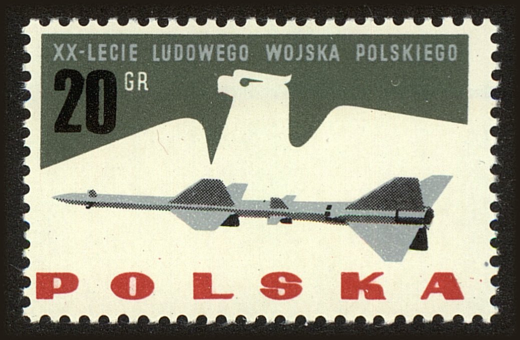 Front view of Polish Republic 1166 collectors stamp