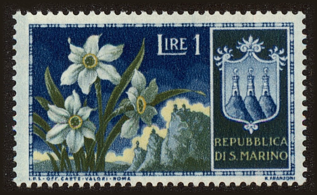 Front view of San Marino 336 collectors stamp