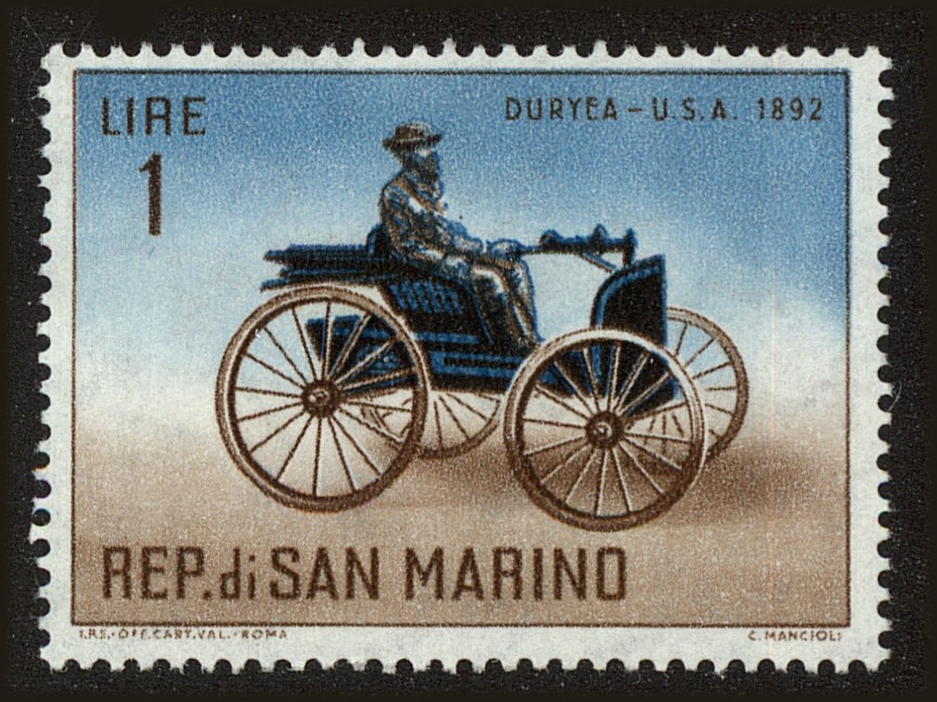 Front view of San Marino 494 collectors stamp