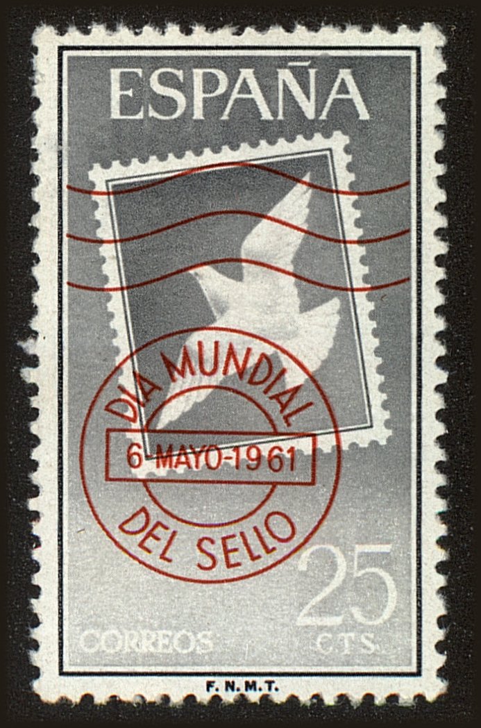 Front view of Spain 987 collectors stamp