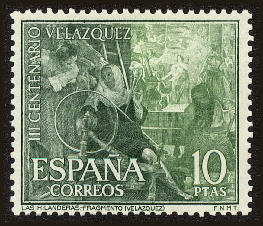 Front view of Spain 986 collectors stamp