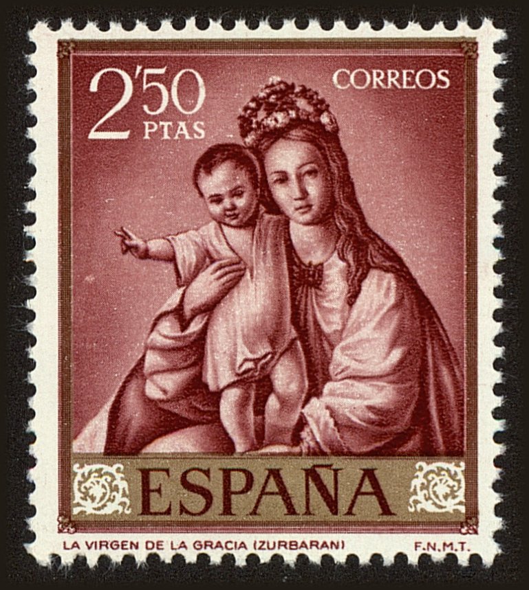 Front view of Spain 1101 collectors stamp