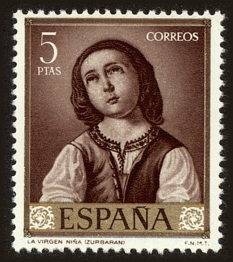 Front view of Spain 1103 collectors stamp