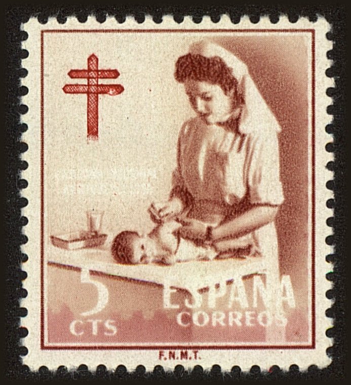 Front view of Spain RA34 collectors stamp