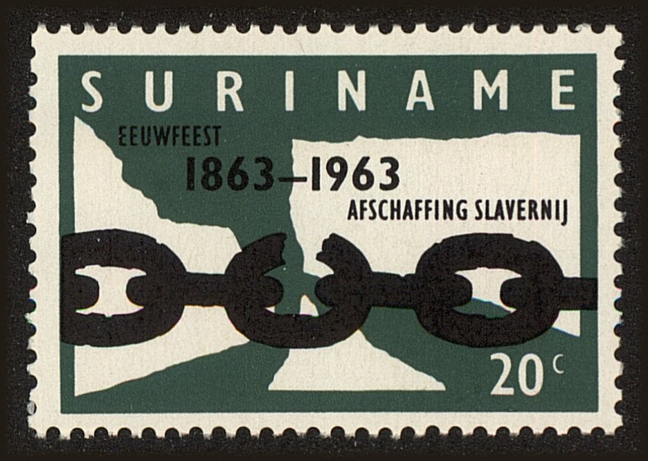 Front view of Surinam 313 collectors stamp