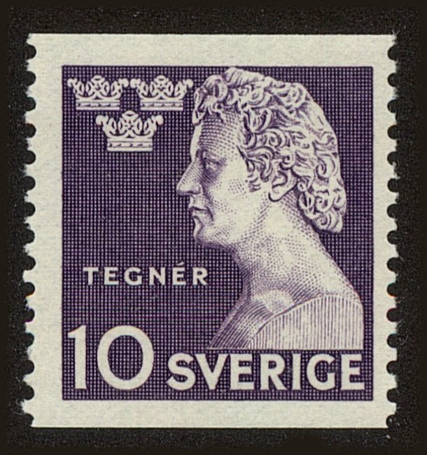Front view of Sweden 377 collectors stamp