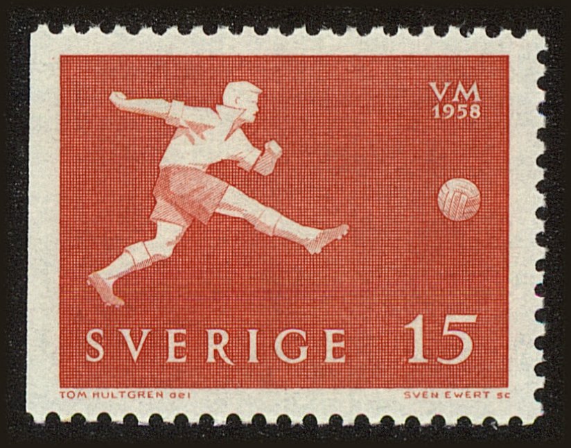 Front view of Sweden 527 collectors stamp