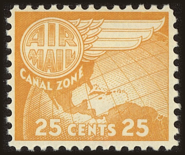 Front view of Canal Zone C30 collectors stamp