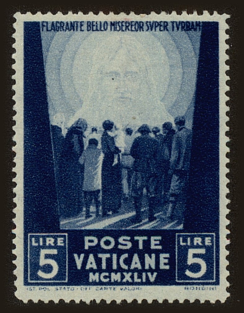 Front view of Vatican City 101 collectors stamp