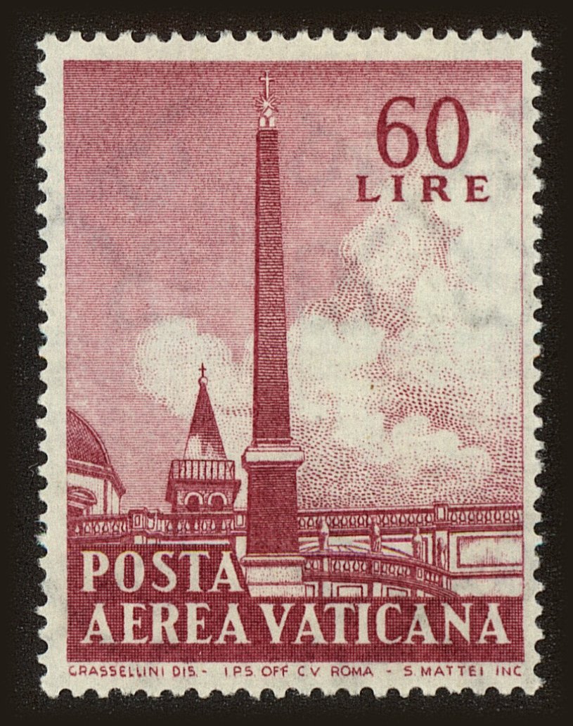 Front view of Vatican City C41 collectors stamp