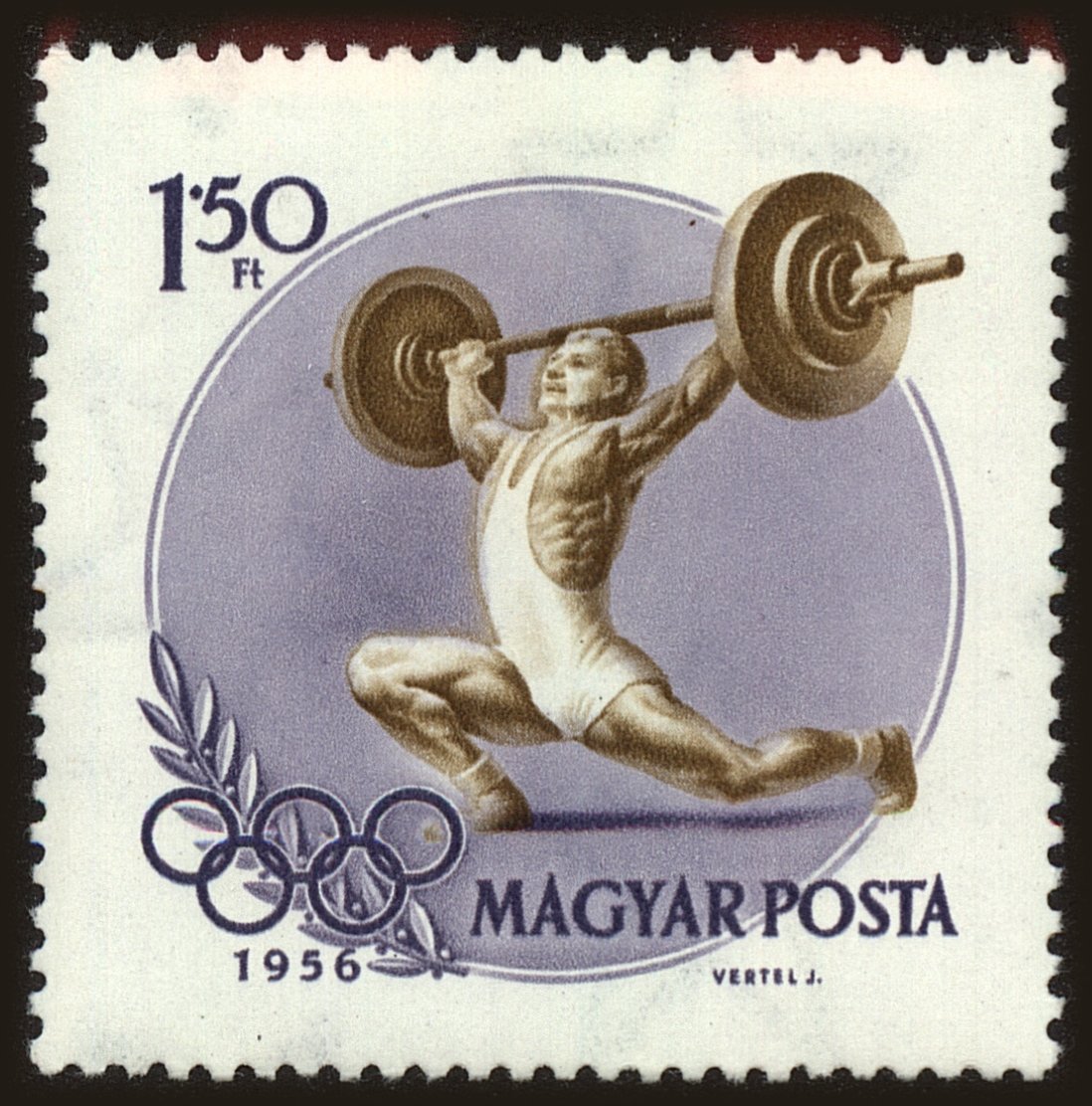 Front view of Hungary 1165 collectors stamp