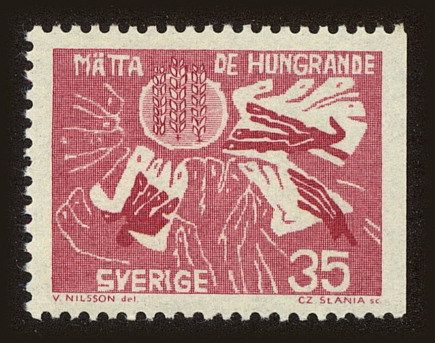 Front view of Sweden 623 collectors stamp