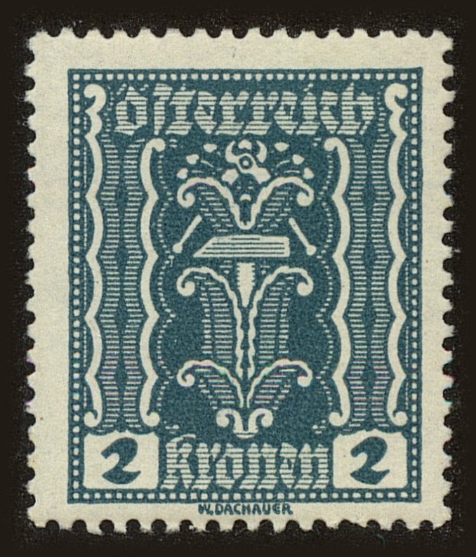 Front view of Austria 252 collectors stamp
