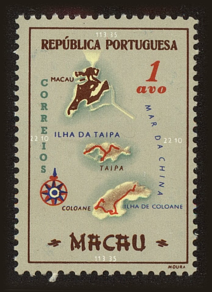 Front view of Macao 383 collectors stamp