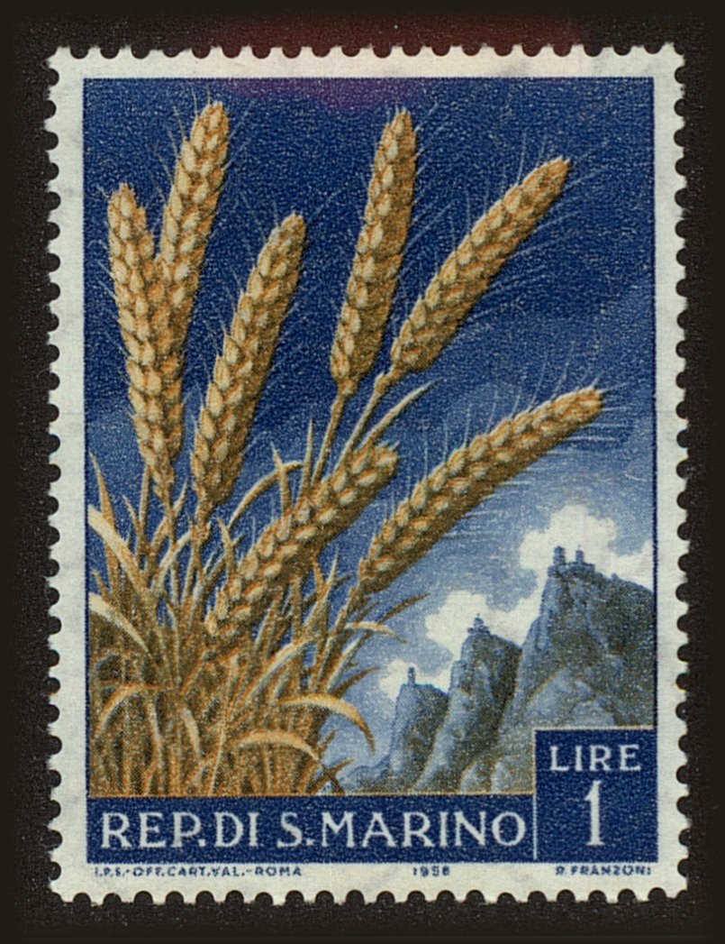 Front view of San Marino 416 collectors stamp