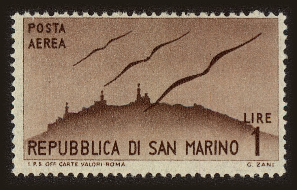 Front view of San Marino C43 collectors stamp
