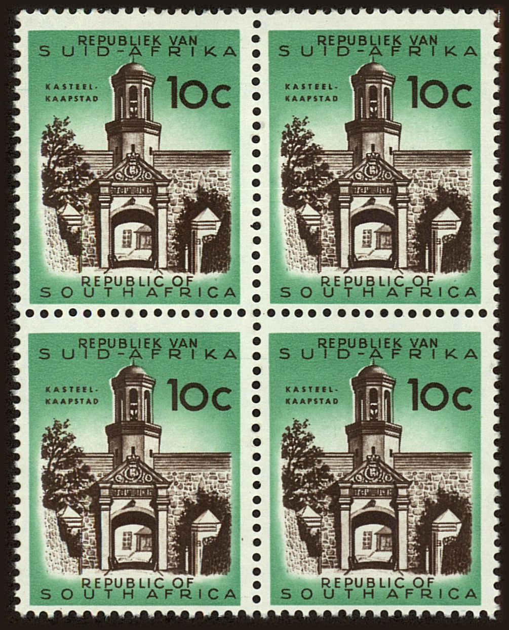 Front view of South Africa 262 collectors stamp