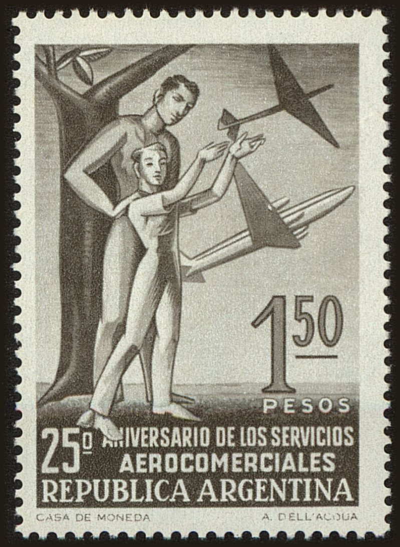Front view of Argentina 645 collectors stamp