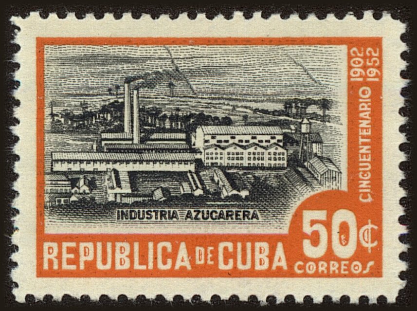 Front view of Cuba (Republic) 480 collectors stamp