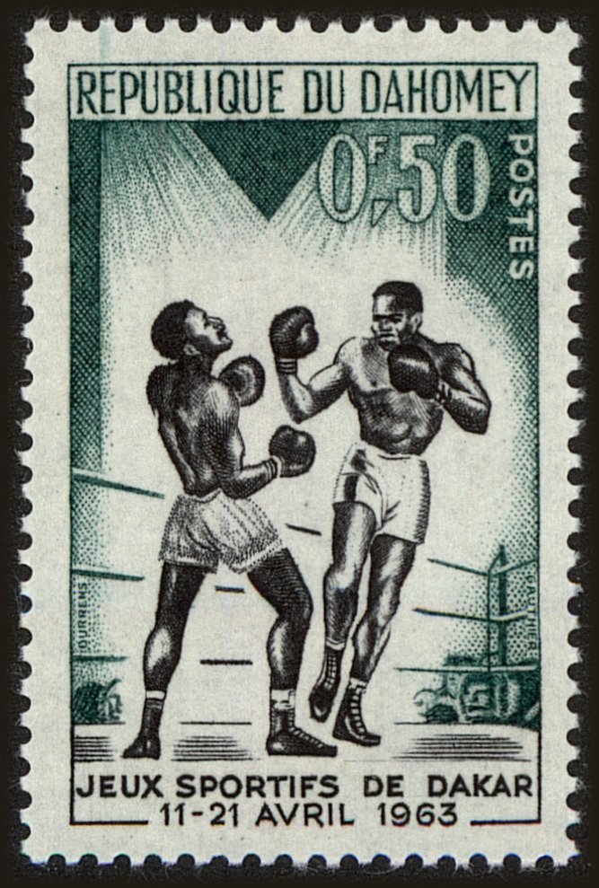 Front view of Dahomey 172 collectors stamp