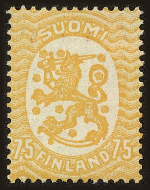 Front view of Finland 100 collectors stamp