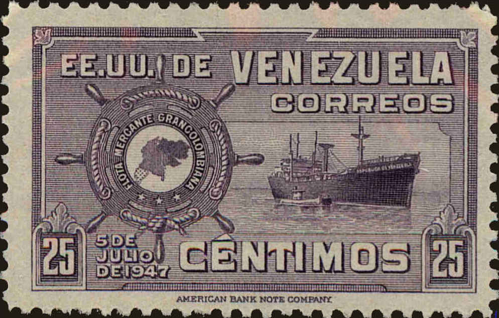 Front view of Venezuela 418 collectors stamp