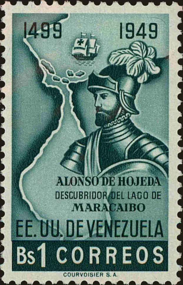 Front view of Venezuela 449 collectors stamp