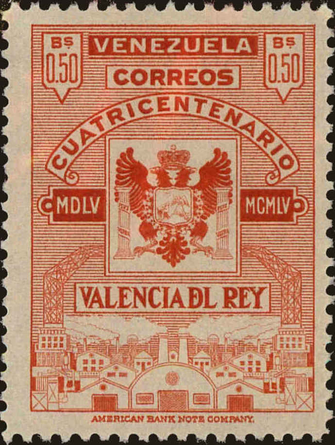 Front view of Venezuela 672 collectors stamp