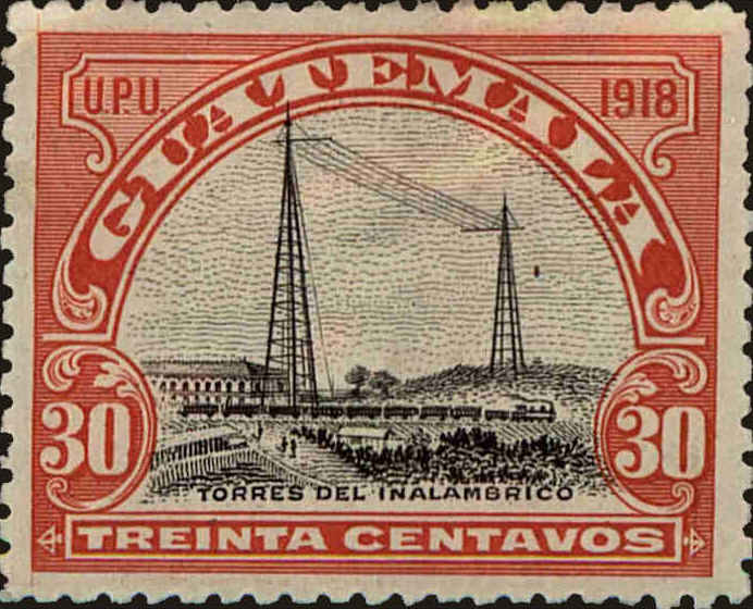Front view of Guatemala 162 collectors stamp