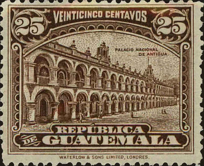 Front view of Guatemala 203 collectors stamp