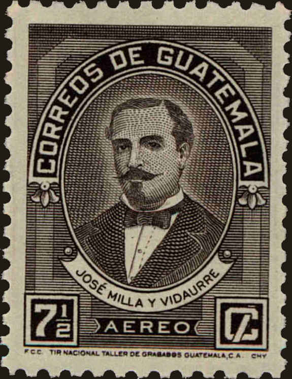 Front view of Guatemala C134 collectors stamp