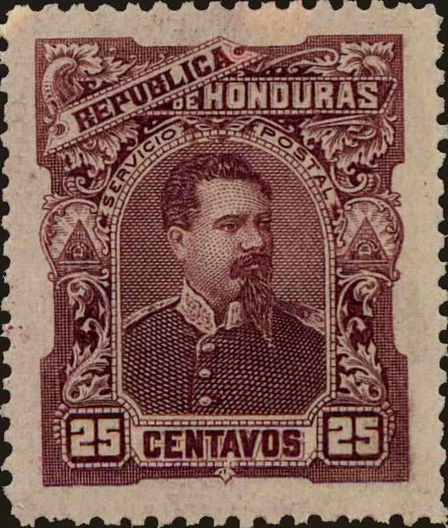 Front view of Honduras 56 collectors stamp