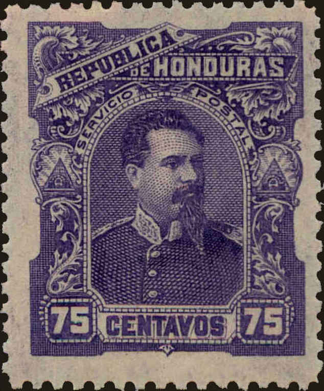 Front view of Honduras 60 collectors stamp