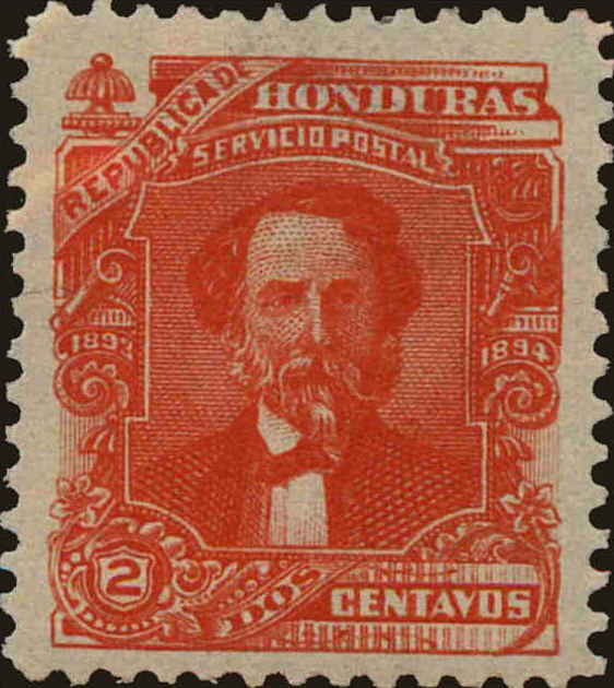 Front view of Honduras 77 collectors stamp