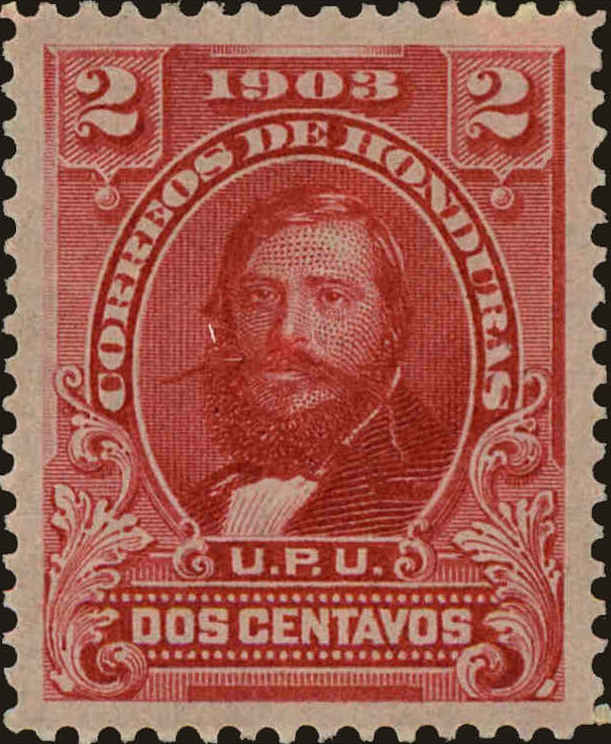 Front view of Honduras 112 collectors stamp