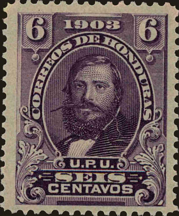 Front view of Honduras 114 collectors stamp