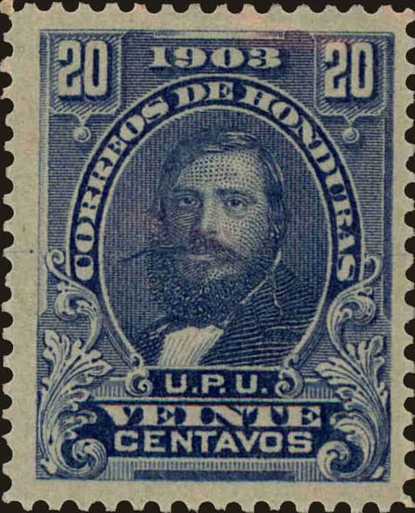 Front view of Honduras 116 collectors stamp