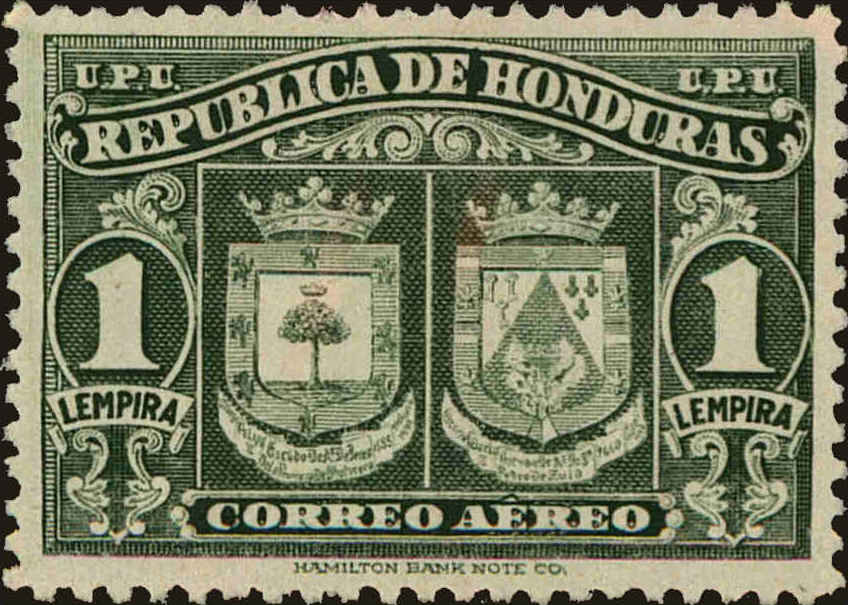 Front view of Honduras C161 collectors stamp