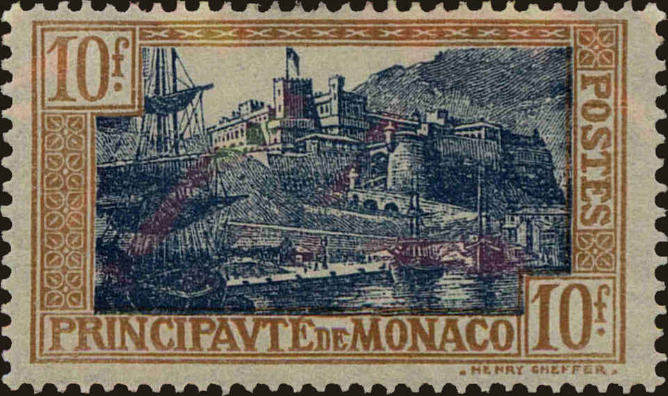 Front view of Monaco 92 collectors stamp