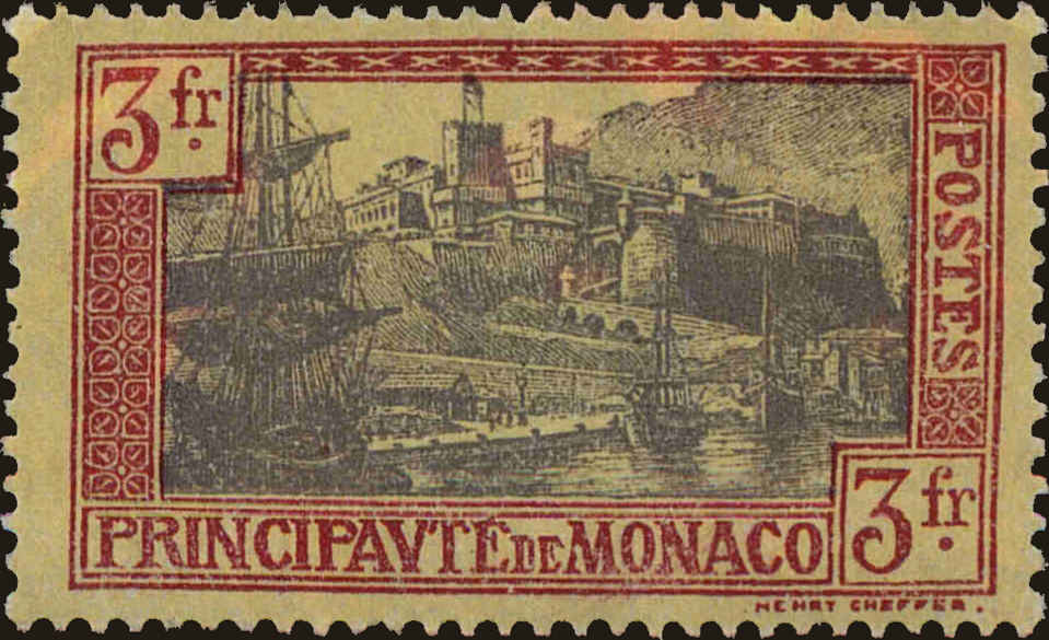 Front view of Monaco 90 collectors stamp