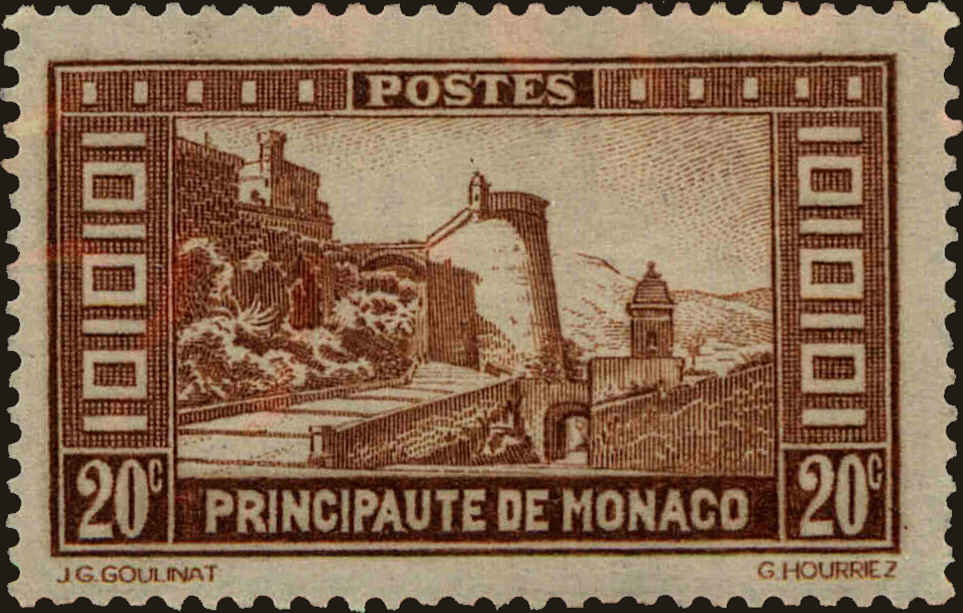Front view of Monaco 111 collectors stamp