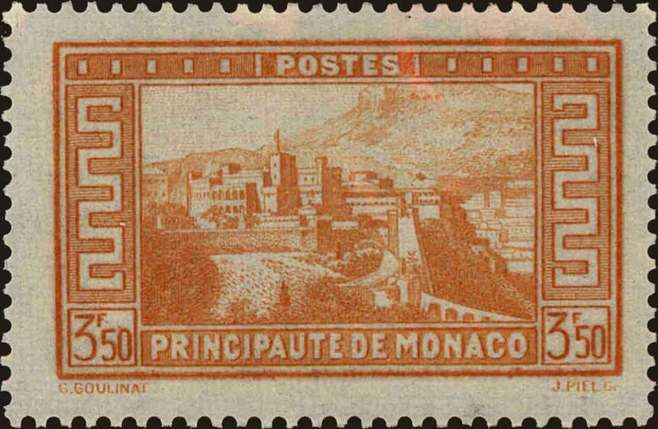 Front view of Monaco 127 collectors stamp