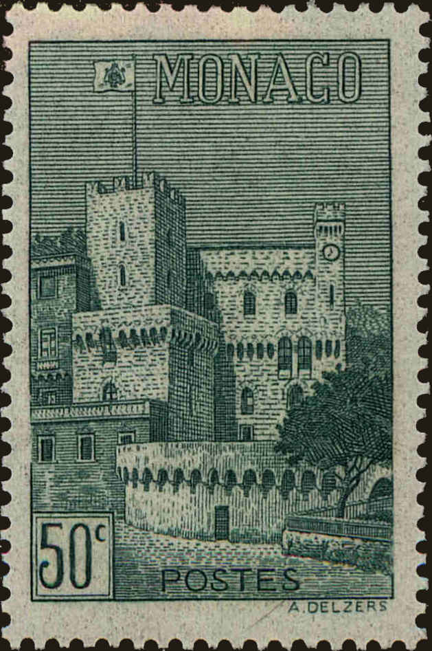 Front view of Monaco 165 collectors stamp