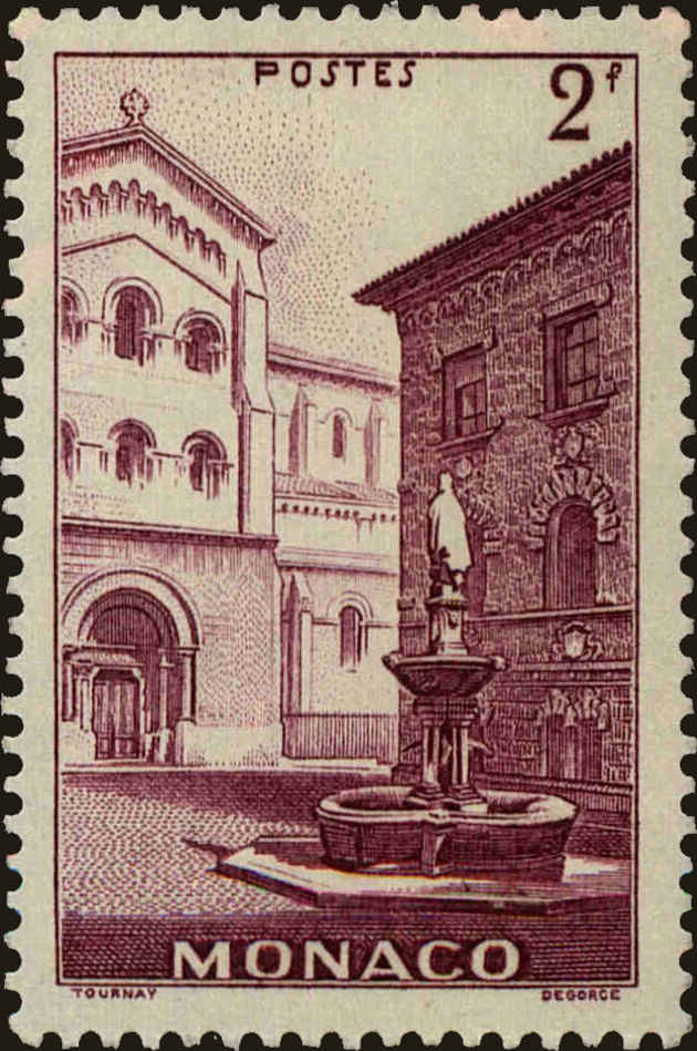 Front view of Monaco 169 collectors stamp